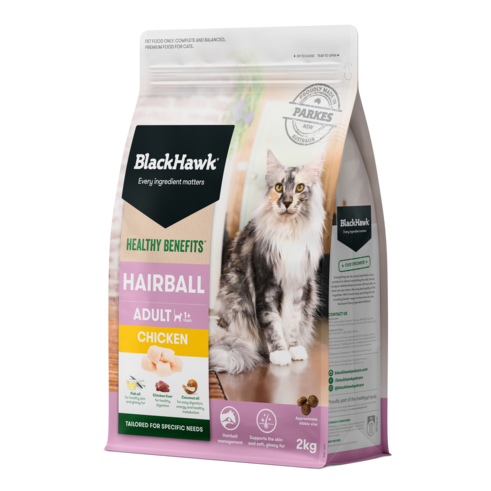 Cat Food Hairball Chicken Black Hawk Black Hawk