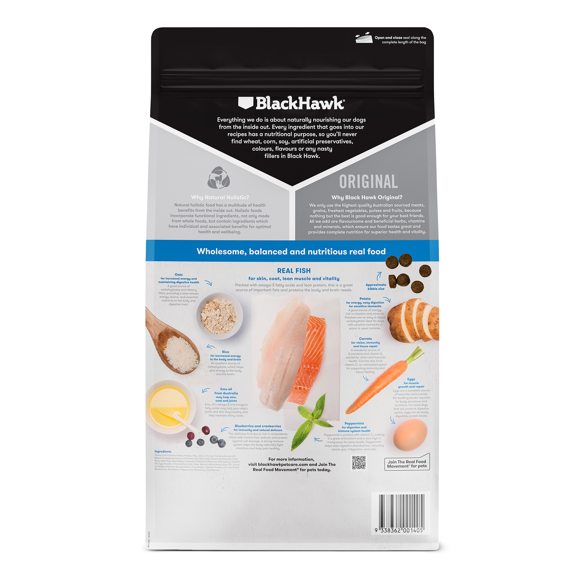 Black hawk dog food 20kg fish hot sale and potato