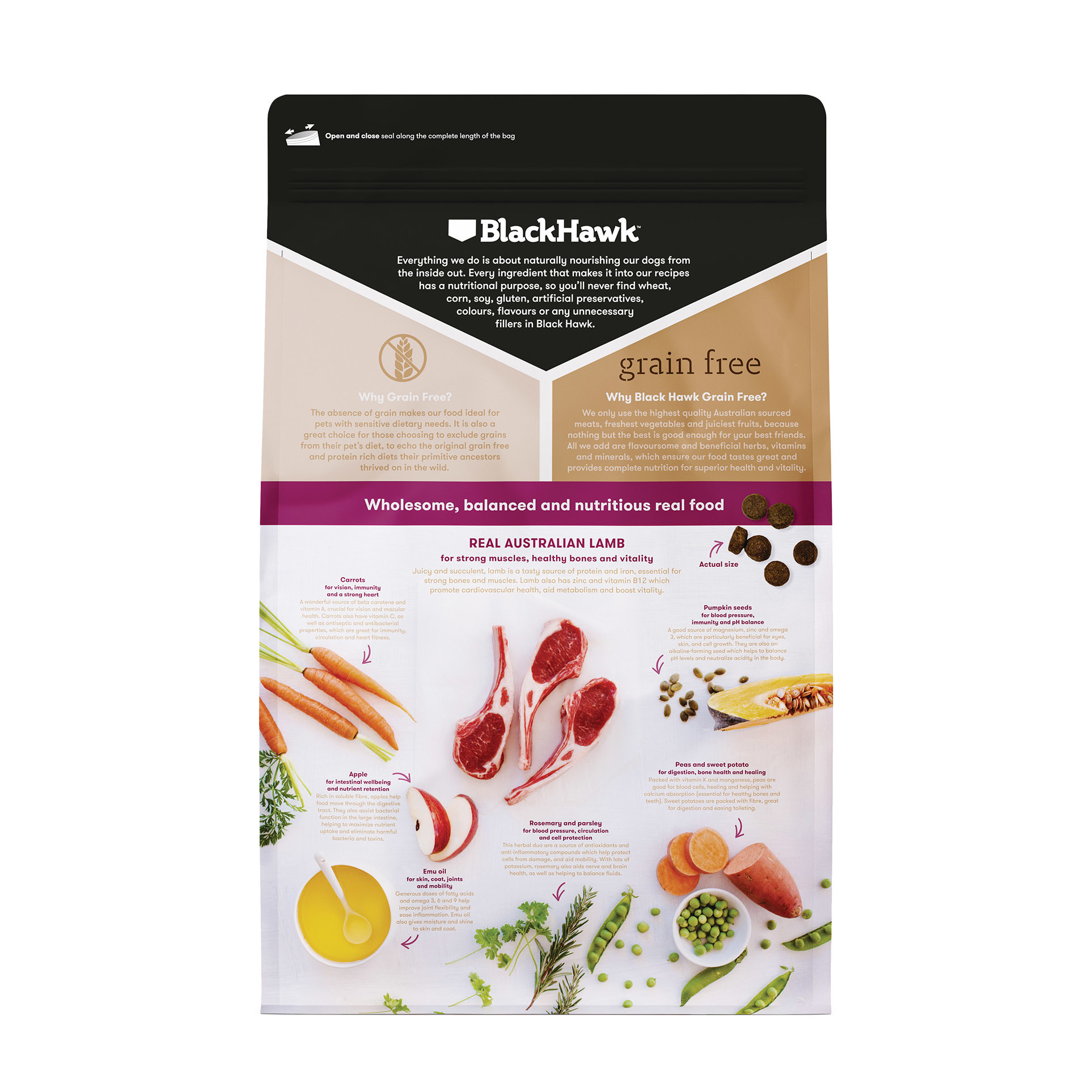 Grain Free Dog Food | Australian Lamb | Black Hawk - Black Hawk
