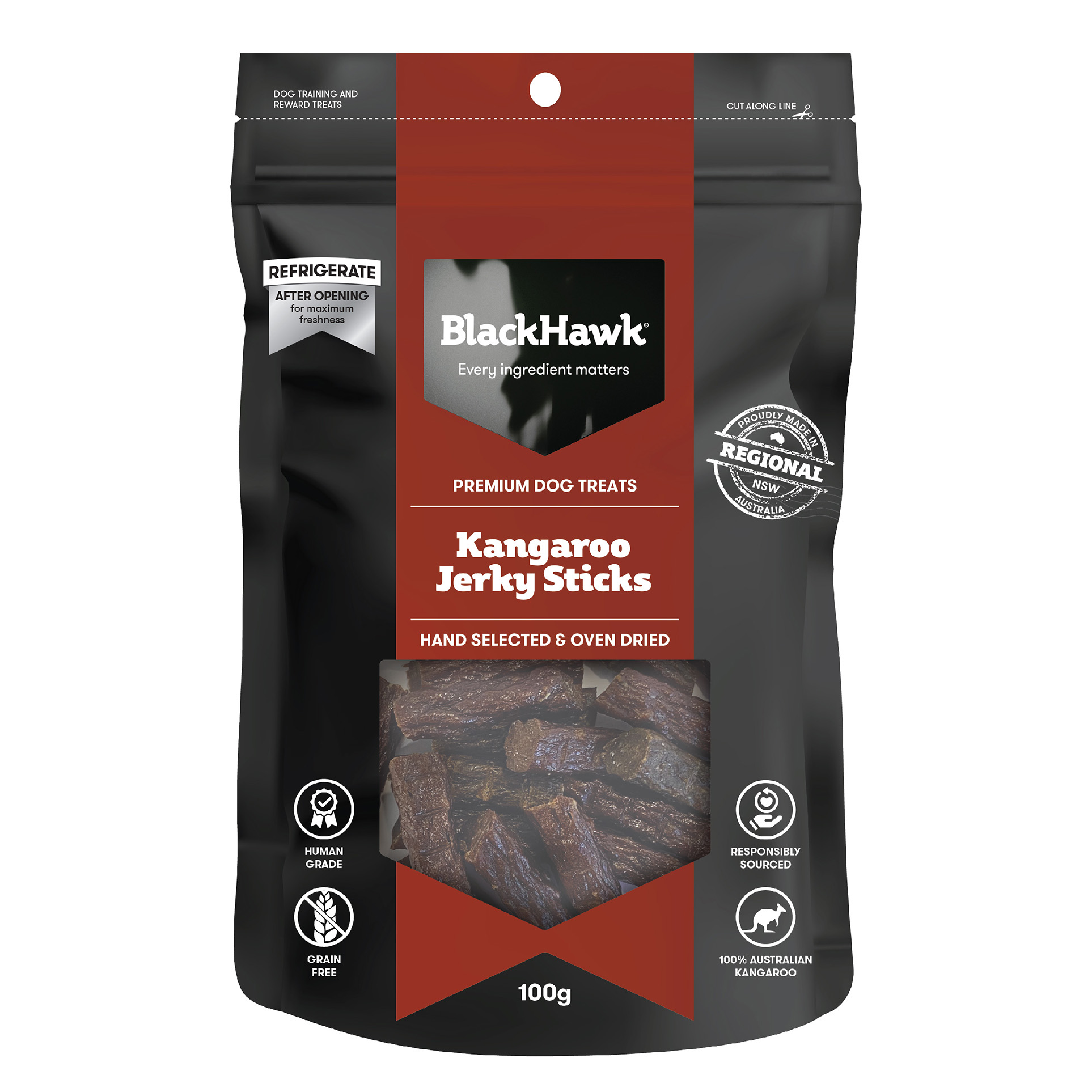 Kangaroo jerky dog clearance treats