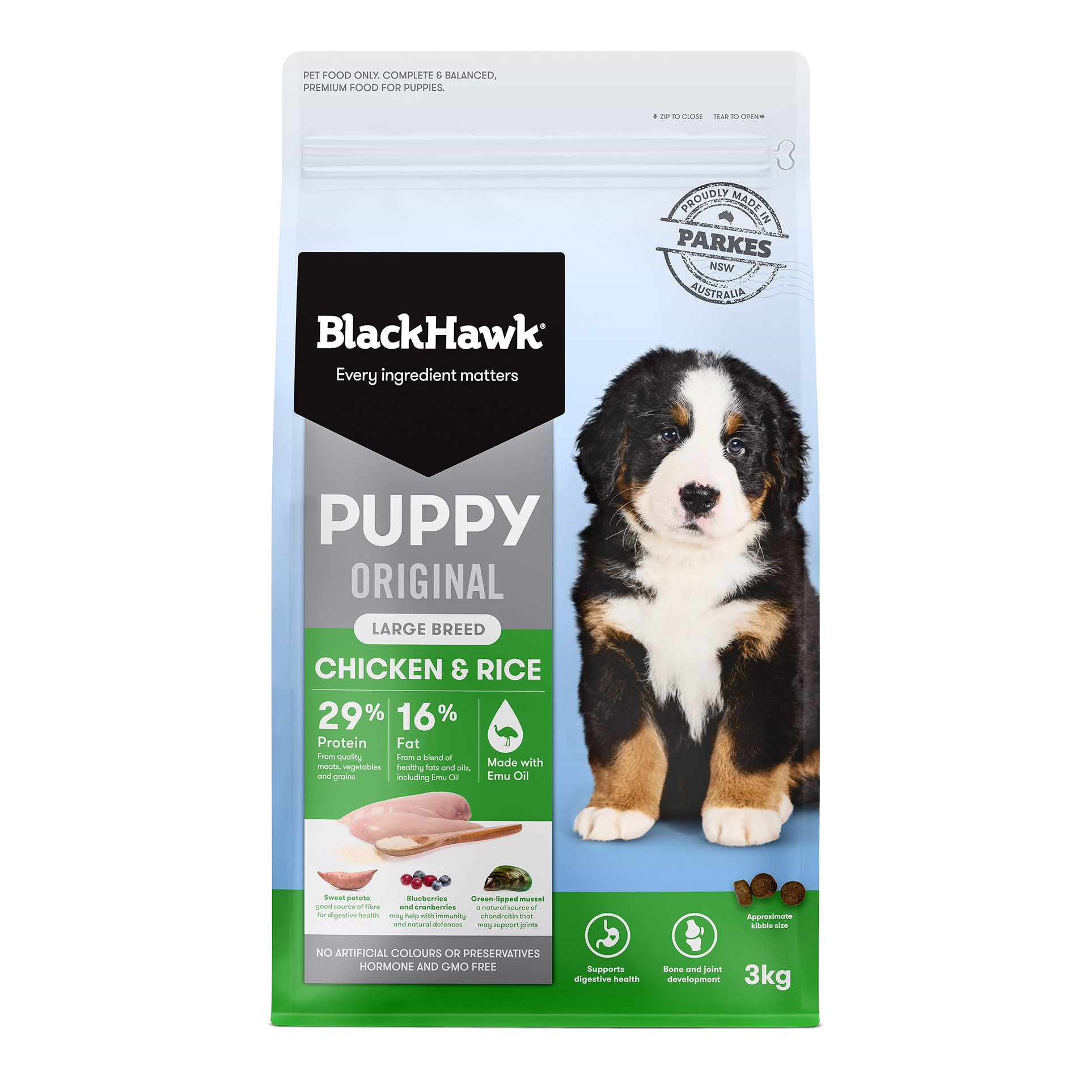 Large Breed Puppy Food Chicken Rice Black Hawk Black Hawk