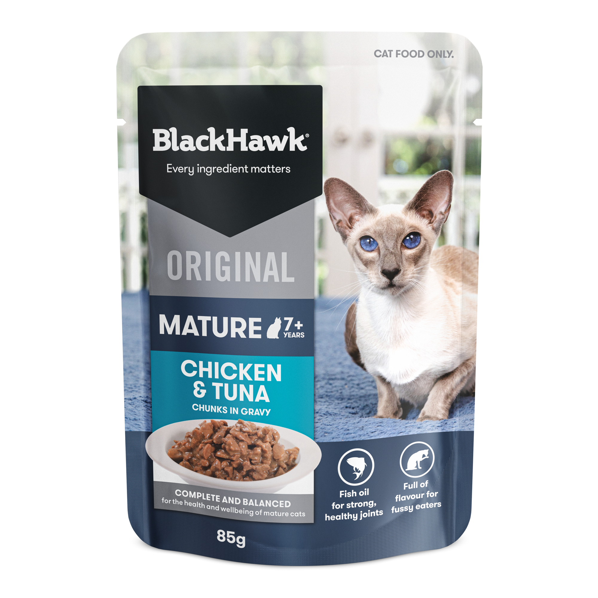 Wet Cat Food Mature Chicken Tuna Black Hawk Black Hawk