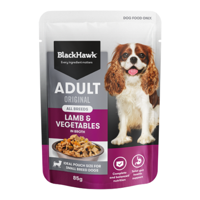 BHC534 ARTV1 Black Hawk Original Adult Lamb & Vegetable 85G Front 491X491
