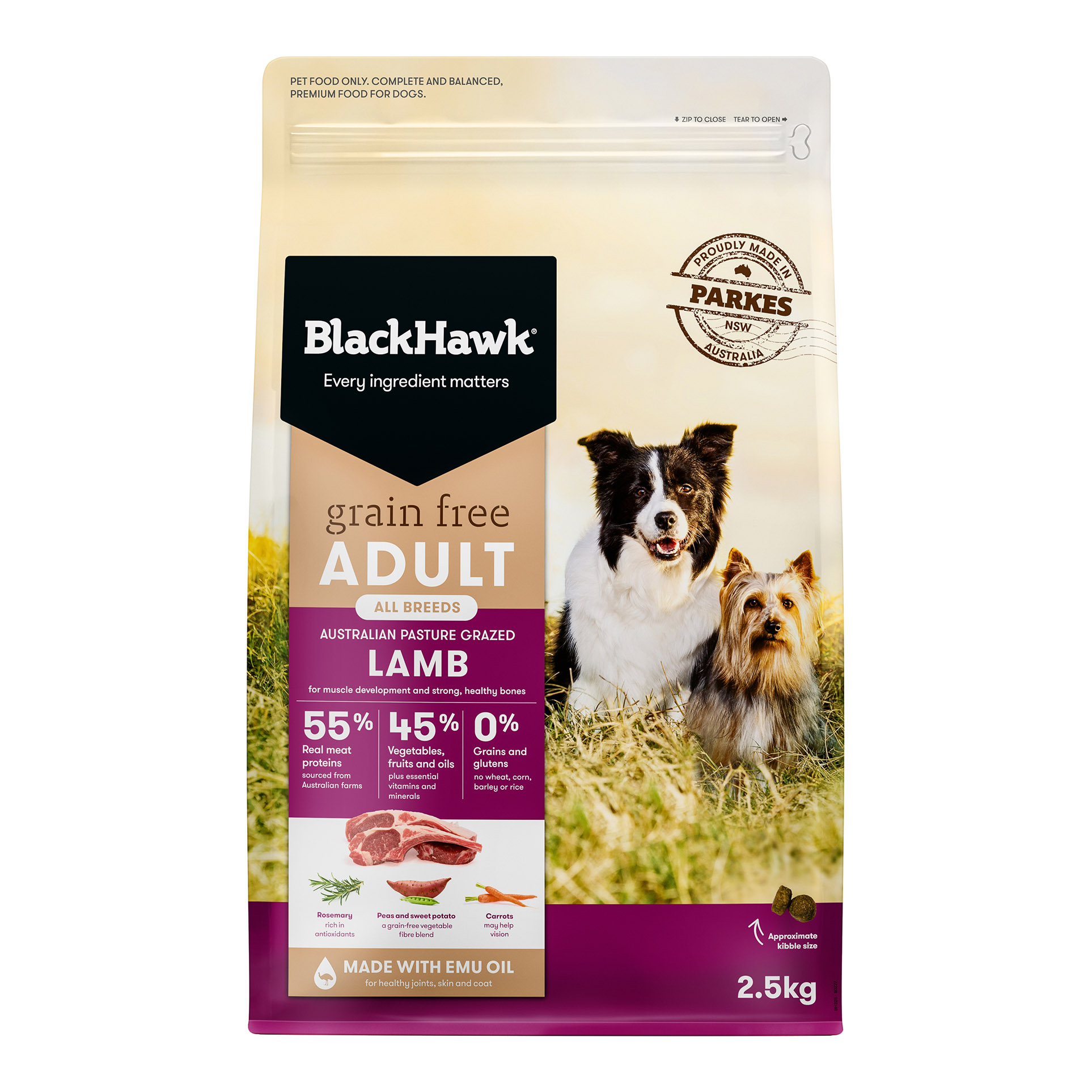 Grain Free Dog Food Australian Lamb Black Hawk Black Hawk