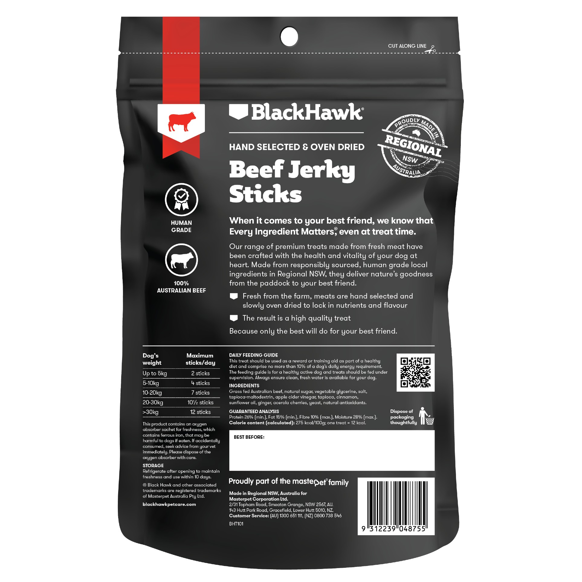 beef jerky sticks nutrition