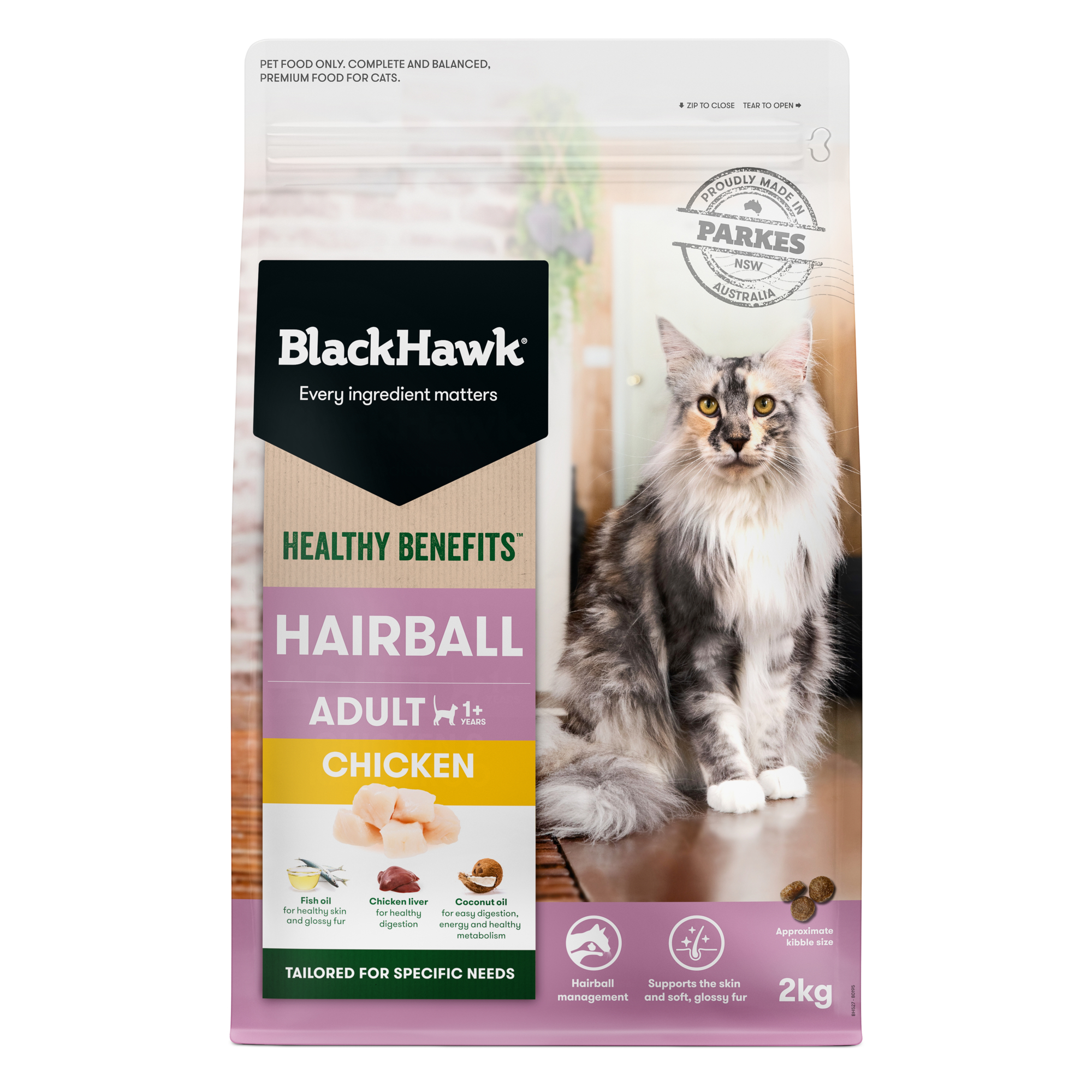 Cat Food Hairball Chicken Black Hawk Black Hawk