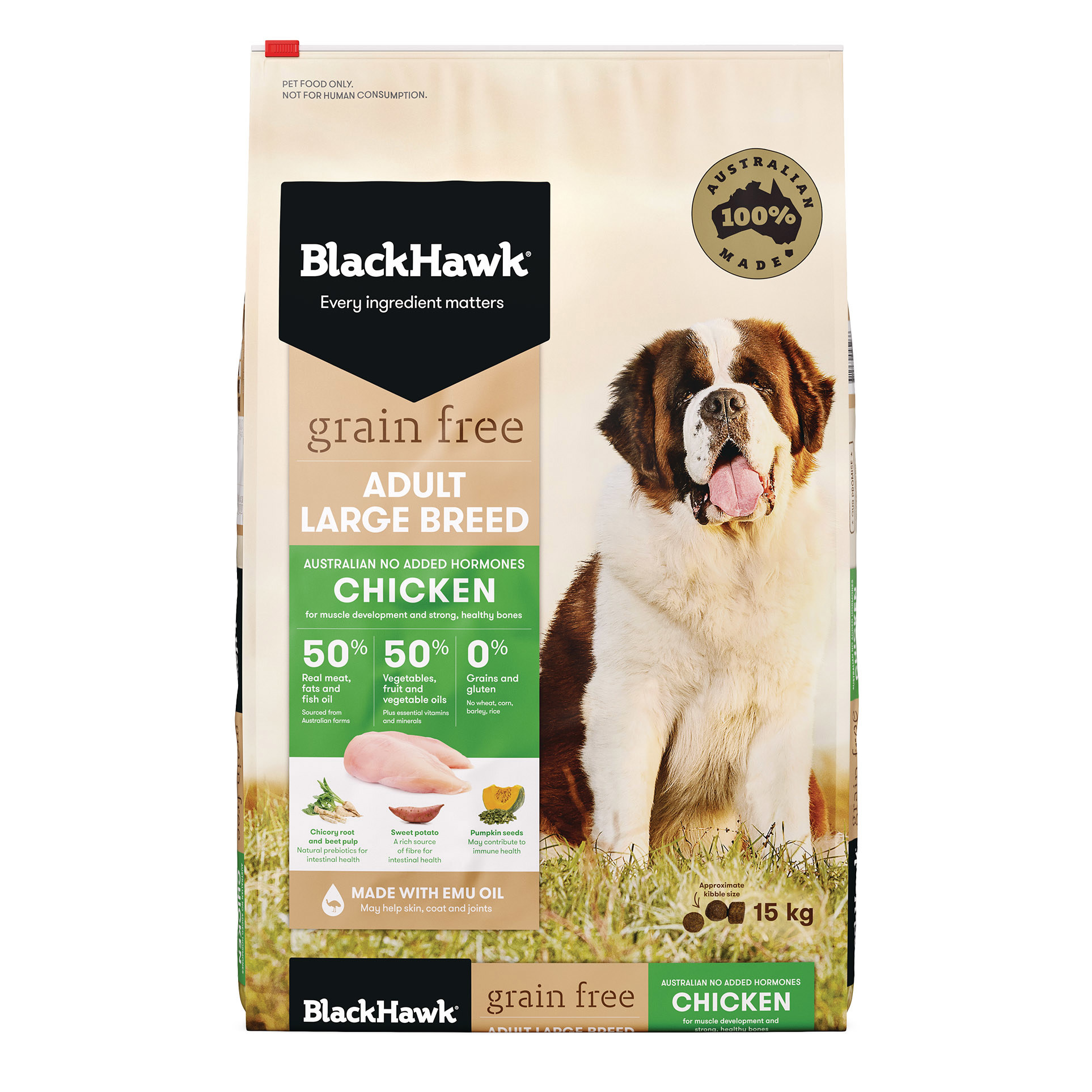 Grain Free Large Breed Dog Food with Chicken - Black Hawk