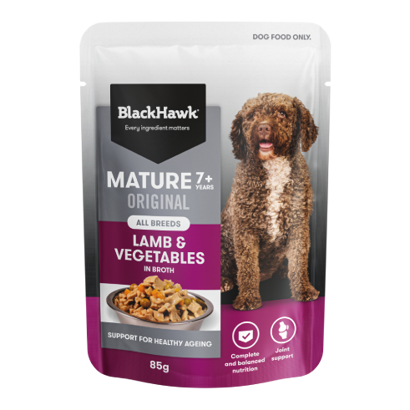 BHC538 ARTV1 Black Hawk Original Mature Adult Lamb & Vegetable 85G Front 491X491