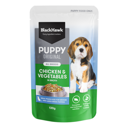BHC106 Bhoriginalwetpuppyfoodpouchchicken130g Front491x491