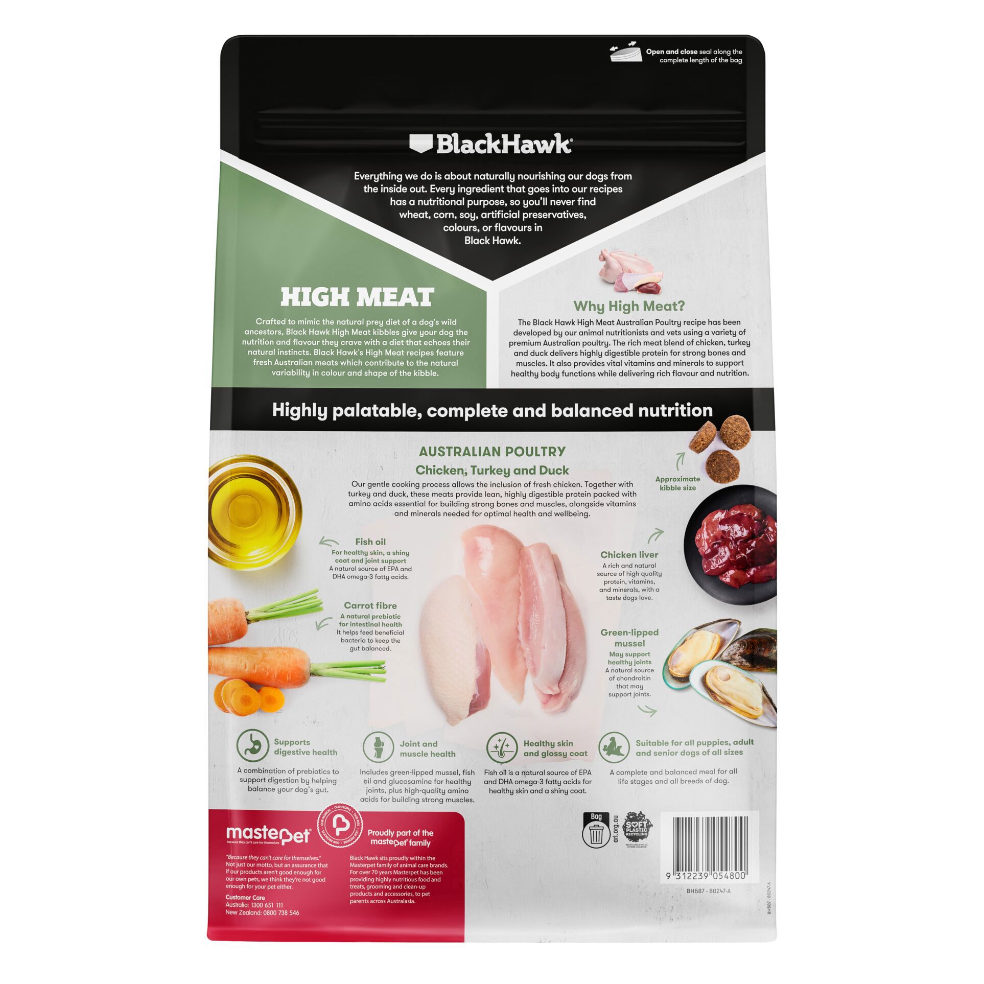 High Meat Dog Food - Australian Poultry
